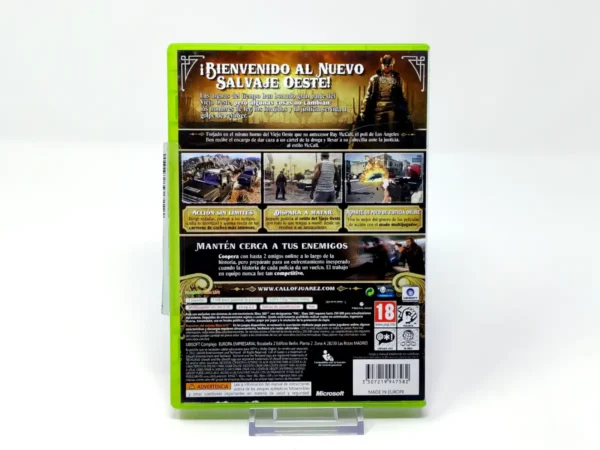 Parte trasera de Call of Juarez: The Cartel (ESP) para XBOX 360, edición PAL España
