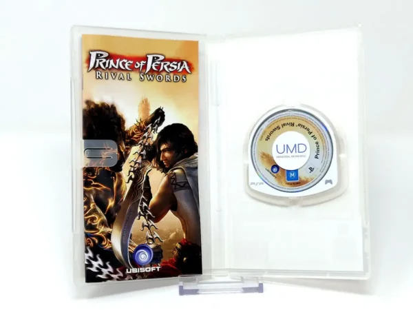 Interior del juego Prince of Persia: Rival Swords (ESP) para PSP con disco y manual