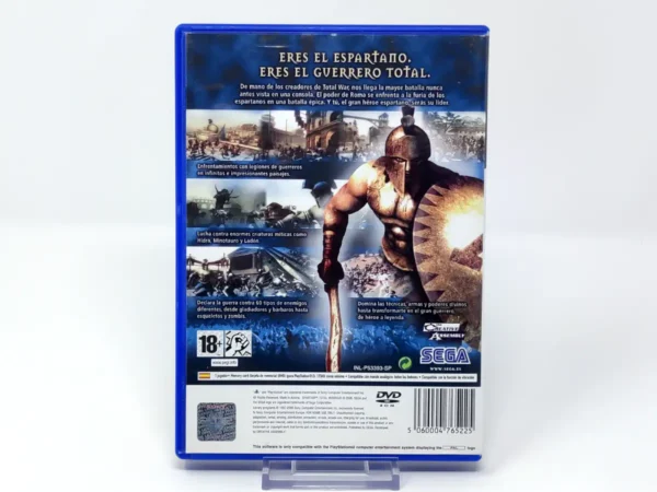 Parte trasera de Spartan: Total Warrior (ESP) para PlayStation 2, edición PAL España