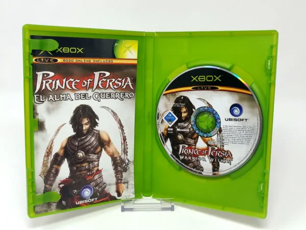 Interior del juego Prince of Persia: El Alma del Guerrero (ESP) para XBOX con disco y manual