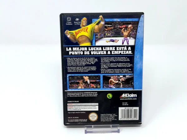 Parte trasera de Legends of Wrestling (ESP) para Nintendo GameCube, edición PAL España