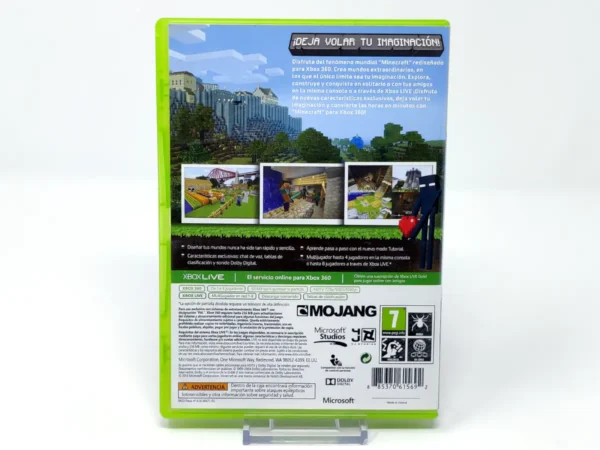 Parte trasera de Minecraft: Xbox 360 Edition (ESP) (Rebajado) para XBOX 360, edición PAL España