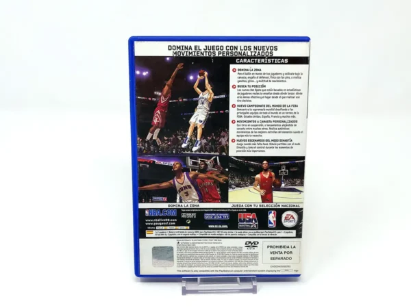 Parte trasera de NBA Live 08 (ESP) (Rebajado) para PlayStation 2, edición PAL España