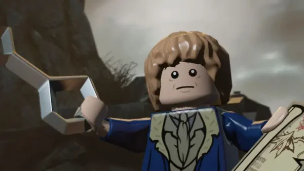Lateral de la caja de Lego Hobbit (ESP) para PlayStation 4