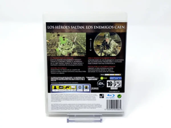 Parte trasera de Medal of Honor: Airborne (ESP) para PlayStation 3, edición PAL España