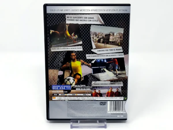 Parte trasera de FIFA Street (ESP) (Platinum) (Rebajado) para PlayStation 2, edición PAL España