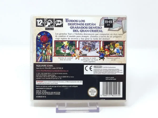Interior del juego Final Fantasy Crystal Chronicles: Ring of Fates (ESP) para Nintendo DS con disco y manual