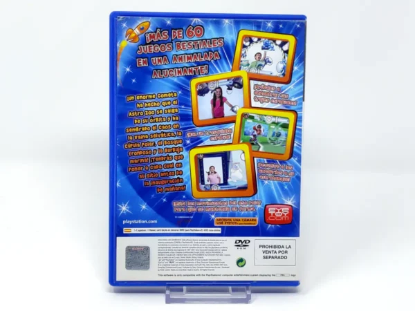 Parte trasera de EyeToy Play: Astro Zoo (ESP) (v1) para PlayStation 2, edición PAL España
