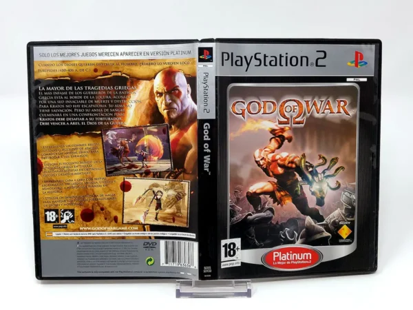God of War (ESP) (Platinum) (Carátula) para PlayStation 2, edición PAL España, de segunda mano