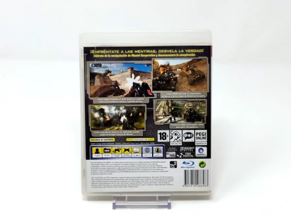 Parte trasera de Haze (ESP) para PlayStation 3, edición PAL España