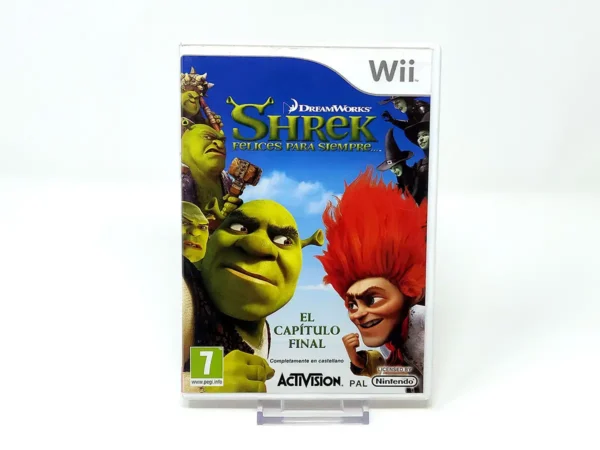 Portada de Shrek Felices para siempre (ESP) para Nintendo Wii, edición PAL España, de segunda mano