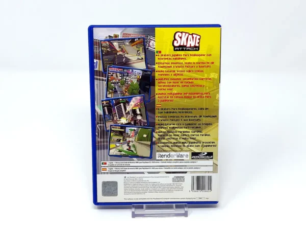 Parte trasera de Skate Attack (ESP) para PlayStation 2, edición PAL España