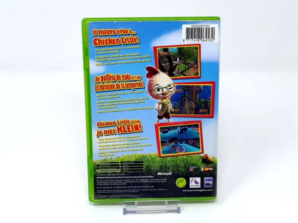 Parte trasera de Chicken Little (ESP) para XBOX, edición PAL España
