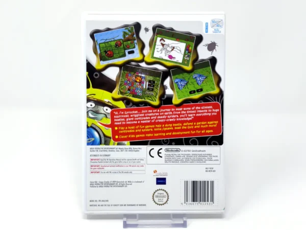Parte trasera de Clever Kids: Creepy Crawlies (UK) para Nintendo Wii, edición PAL UK