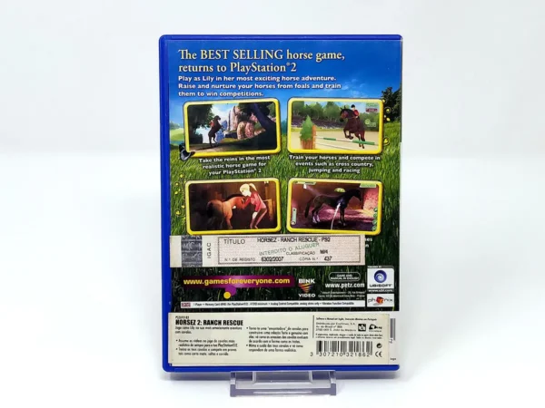 Parte trasera de Horsez: Ranch Rescue (UK) para PlayStation 2, edición PAL UK