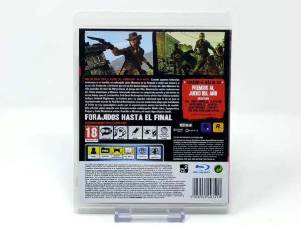 Parte trasera de Red Dead Redemption: Game of the Year Edition (ESP) para PlayStation 3, edición PAL España