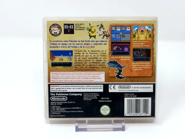 Parte trasera de Pokémon Mundo Misterioso: Exploradores de la Oscuridad (ESP) para Nintendo DS, edición PAL España