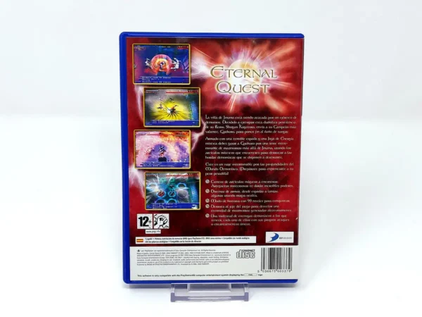 Parte trasera de Eternal Quest (ESP) para PlayStation 2, edición PAL España