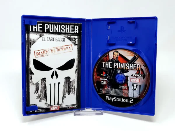 Interior del juego The Punisher (ESP) para PlayStation 2 con disco y manual