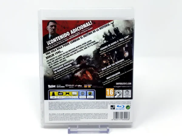 Parte trasera de Sniper Elite V2: Game of the Year Edition (ESP) para PlayStation 3, edición PAL España