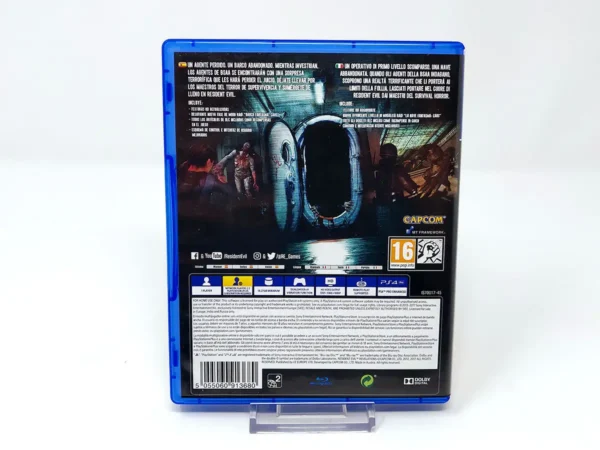Parte trasera de Resident Evil: Revelations HD (ESP) para PlayStation 4, edición PAL España