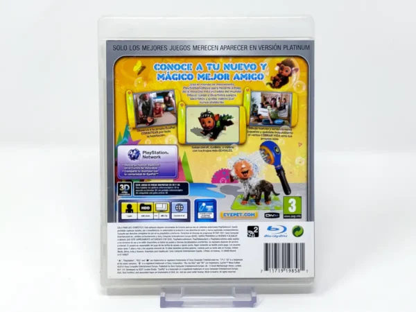 Parte trasera de EyePet: Move Edition (ESP) (Platinum) para PlayStation 3, edición PAL España
