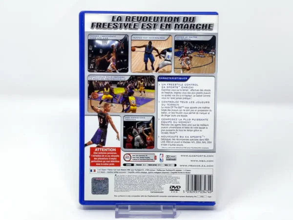 Parte trasera de NBA Live 2004 (FRA) para PlayStation 2, edición PAL Francia