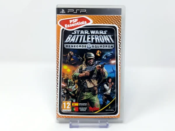 Portada de Star Wars: Battlefront: Renegade Squadron (ESP) (Essentials) para PSP, edición PAL España, de segunda mano