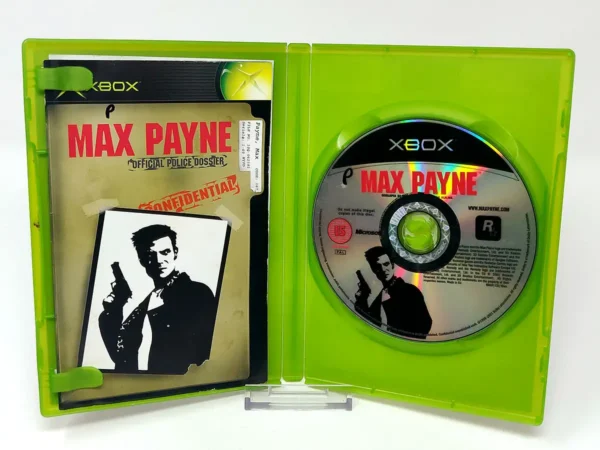 Interior del juego Max Payne (UK) para XBOX con disco y manual