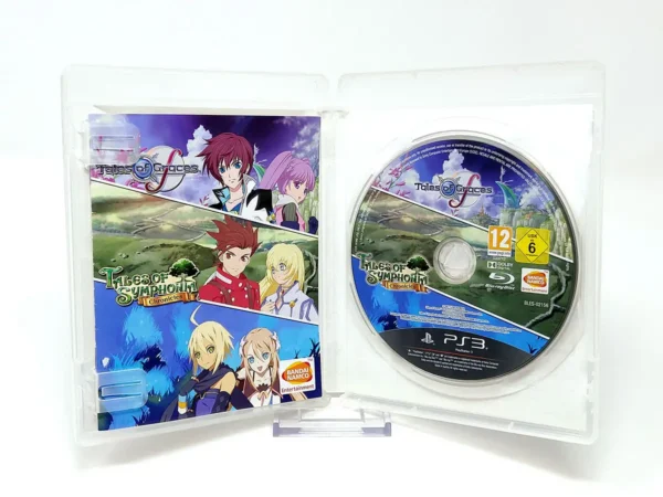 Interior del juego Tales of Symphonia Chronicles + Tales of Graces f (ESP) para PlayStation 3 con disco y manual