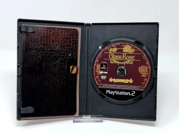 Interior del juego Glass Rose (UK) para PlayStation 2 con disco y manual