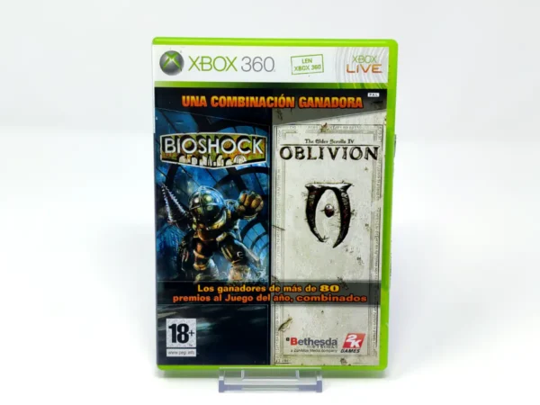 Portada de BioShock & The Elder Scrolls IV: Oblivion (ESP) (Rebajado) para XBOX 360, edición PAL España, de segunda mano