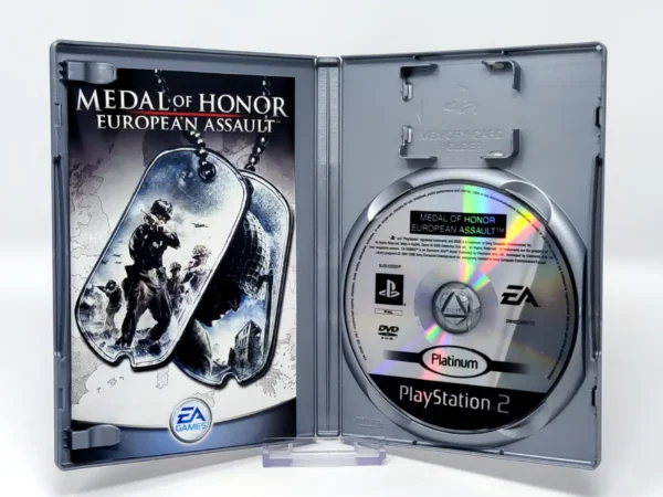 Lateral de la caja de Medal of Honor: European Assault (HOL) (Platinum) para PlayStation 2