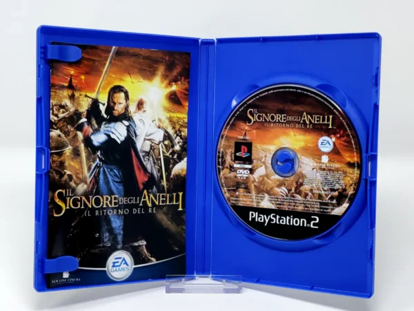 Lateral de la caja de Il Signore degli Anelli: Il ritorno del Re (ITA) para PlayStation 2