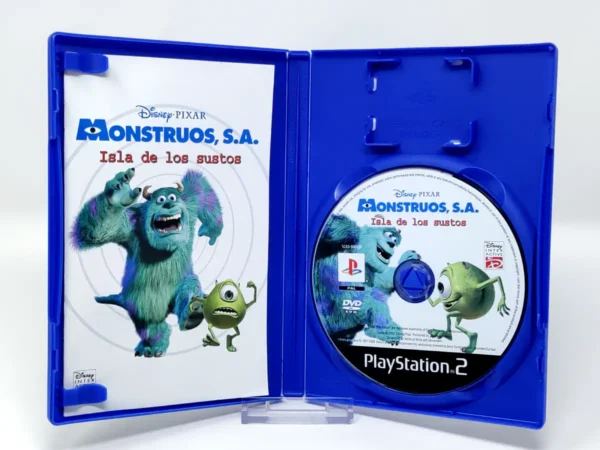 Lateral de la caja de Disney/Pixar Monstruos, S.A.: Isla de los Sustos (ESP) para PlayStation 2