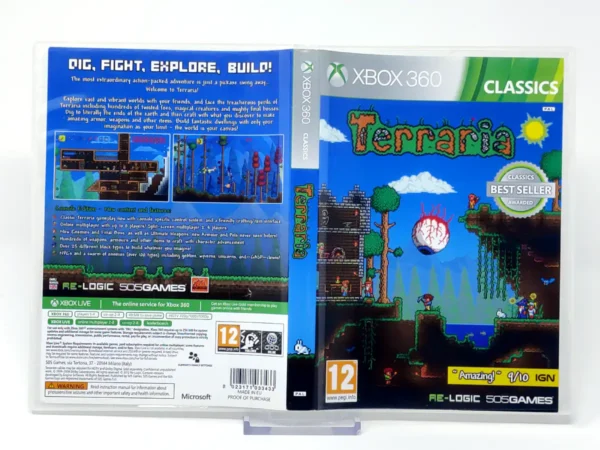 Terraria (UK) (Classics) (Carátula) para XBOX 360, edición PAL UK, de segunda mano