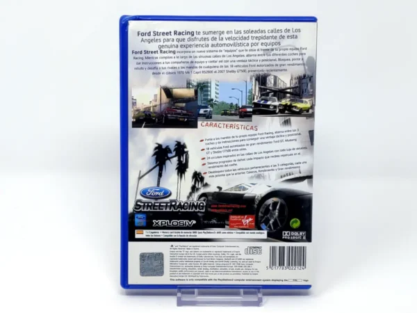 Parte trasera de Ford Street Racing (ESP) para PlayStation 2, edición PAL España
