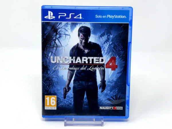 Portada de Uncharted 4: El Desenlace del Ladrón (ESP) (v1) (Rebajado) para PlayStation 4, edición PAL España, de segunda mano