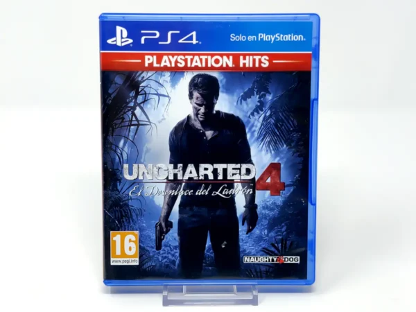 Portada de Uncharted 4: El Desenlace del Ladrón (ESP) (PS Hits) para PlayStation 4, edición PAL España, de segunda mano