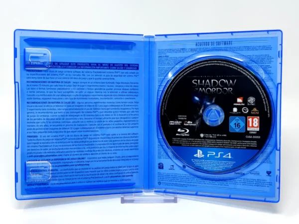 Lateral de la caja de La Tierra-Media: Sombras de Mordor (ESP) (Rebajado) para PlayStation 4