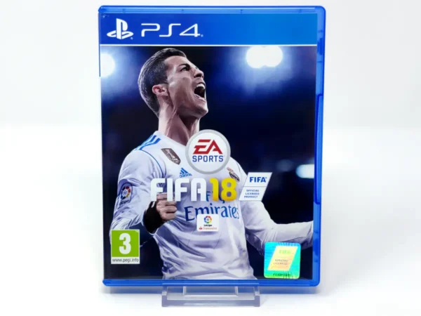 Portada de FIFA 18 (ESP) para PlayStation 4, edición PAL España, de segunda mano