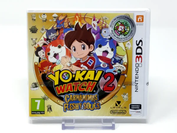 Portada de Yo-kai Watch 2: Fleshy Souls (ESP) (Precintado) para Nintendo 3DS, edición PAL España, nuevo