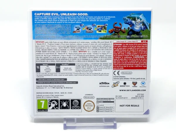 Parte trasera de Skylanders Trap Team (ESP) para Nintendo 3DS, edición PAL España