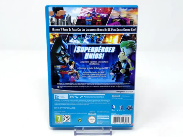 Parte trasera de LEGO Batman 2 DC Super Heroes (ESP) para Nintendo Wii U, edición PAL España