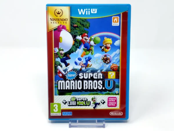 Portada de New Super Mario Bros. U + New Super Luigi U (Selects) (ESP) para Nintendo Wii U, edición PAL España, de segunda mano