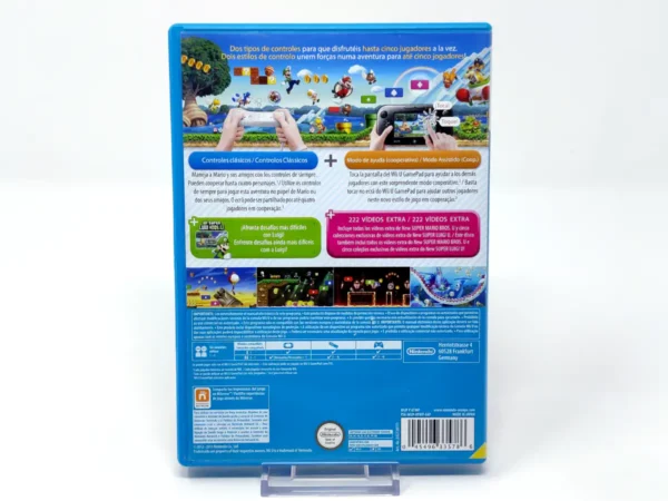 Parte trasera de New Super Mario Bros. U + New Super Luigi U (Selects) (ESP) para Nintendo Wii U, edición PAL España
