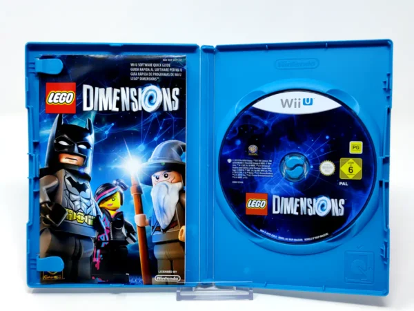 Interior del juego LEGO DIMENSIONS (ESP) para Nintendo Wii U con disco y manual