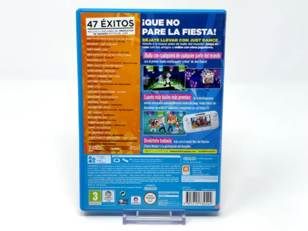 Parte trasera de Just Dance 2014 (ESP) para Nintendo Wii U, edición PAL España