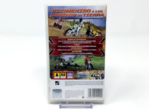 Parte trasera de MX vs. ATV: Untamed (Essentials) (ESP) para PSP, edición PAL España