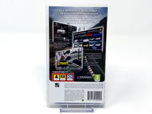 Parte trasera de Gran Turismo (Essentials) (ESP) para PSP, edición PAL España